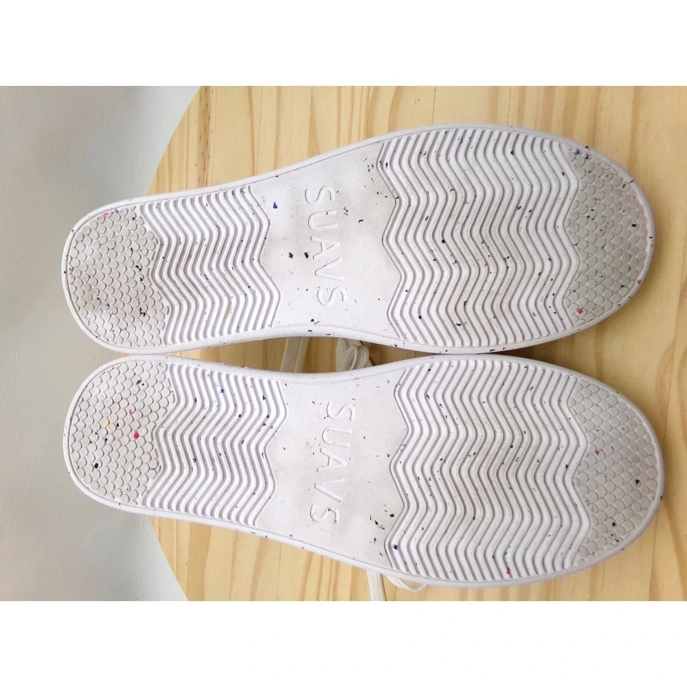 Suavs 247 Shoes Mens White Confetti Colorblock Size 11 Knit Sneakers Breathable